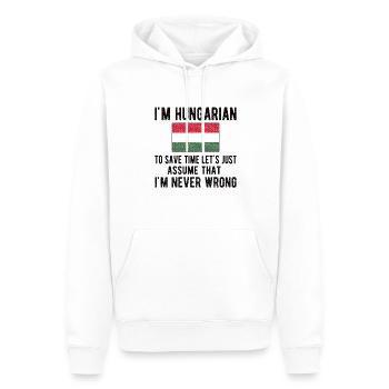 Stolzer Ungar Ungarn Herkunft Ungarische Flagge - Männer Premium Bio Hoodie - Weiß - Vorne - Nico (187cm)