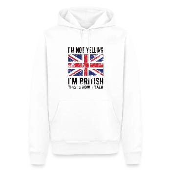 Brite Großbritannien Herkunft Britische Flagge - Männer Premium Bio Hoodie - Weiß - Vorne - Nico (187cm)