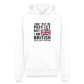 British Great Britain Flag British origin - Men’s Premium Organic Hoodie - white - Front - Nico (187cm)