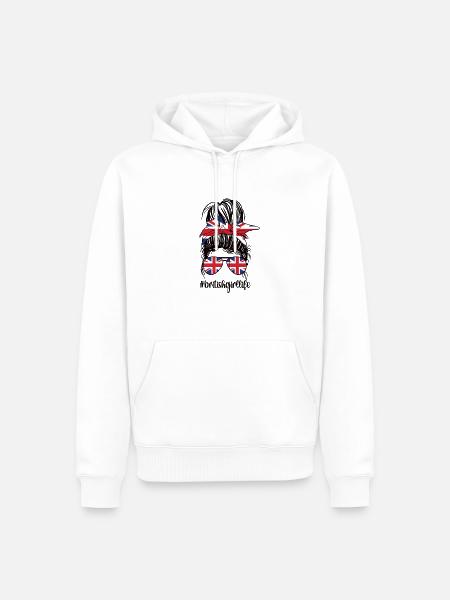 Britin Großbritannien Flagge Britische Wurzeln - Männer Premium Bio Hoodie - Weiß