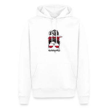 Fière Pologne Polonaise Drapeau Racines polonaises - Sweat à capuche Premium bio Homme - blanc - Devant - Nico (187cm)