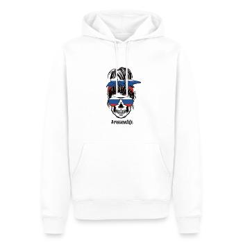 Stolze Russin Russland Flagge Russische Wurzeln - Männer Premium Bio Hoodie - Weiß - Vorne - Nico (187cm)