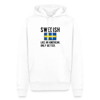 Schwede Schweden Flagge Schwedische Herkunft - Männer Premium Bio Hoodie - Weiß - Vorne - Nico (187cm)