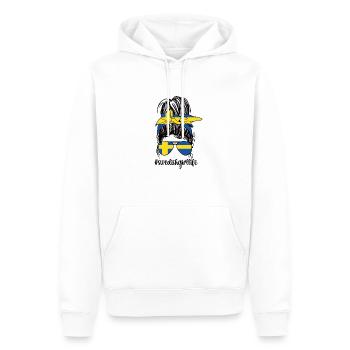 Schwedin Schweden Flagge Schwedische Wurzeln - Männer Premium Bio Hoodie - Weiß - Vorne - Nico (187cm)