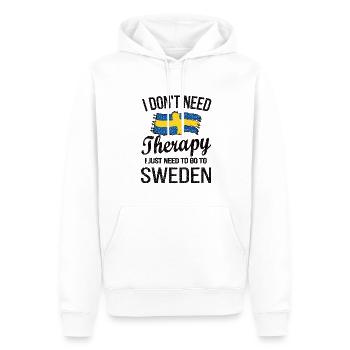 Suédois Suède Origine Drapeau suédois - Sweat à capuche Premium bio Homme - blanc - Devant - Nico (187cm)