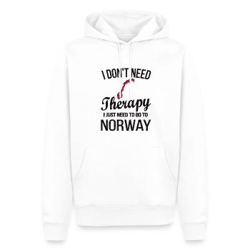 Norvégien Norvège origine drapeau norvégien - Sweat à capuche Premium bio Homme - blanc - Devant - Nico (187cm)