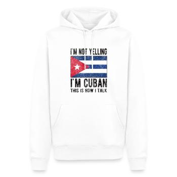 Fier Cuba Origine Cuba Drapeau cubain - Sweat à capuche Premium bio Homme - blanc - Devant - Nico (187cm)