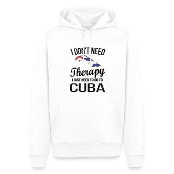 Fier Cuba Origine Cuba Drapeau cubain - Sweat à capuche Premium bio Homme - blanc - Devant - Nico (187cm)