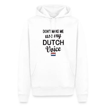 Pays-Bas néerlandais Racines néerlandaises - Sweat à capuche Premium bio Homme - blanc - Devant - Nico (187cm)