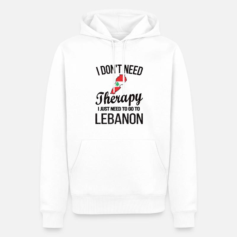 Stolzer Libanese Libanon Libanesische Flagge - Männer Premium Bio Hoodie - Weiß