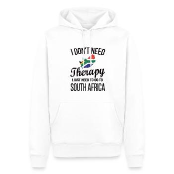 Afrique du Sud Drapeau Afrique du Sud Origine Afrique du Sud - Sweat à capuche Premium bio Homme - blanc - Devant - Nico (187cm)