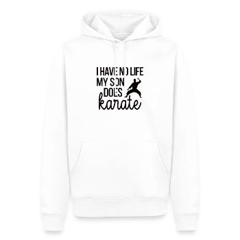 Meilleur cadeau de maman de karaté Fière maman de karaté - Sweat à capuche Premium bio Homme - blanc - Devant - Nico (187cm)