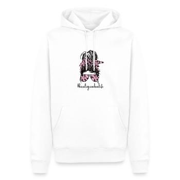 Meilleur cadeau de grand-mère de karaté Fière grand-mère de karaté - Sweat à capuche Premium bio Homme - blanc - Devant - Nico (187cm)