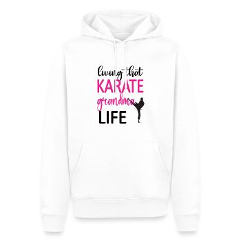 Meilleur cadeau de grand-mère de karaté Fière grand-mère de karaté - Sweat à capuche Premium bio Homme - blanc - Devant - Nico (187cm)