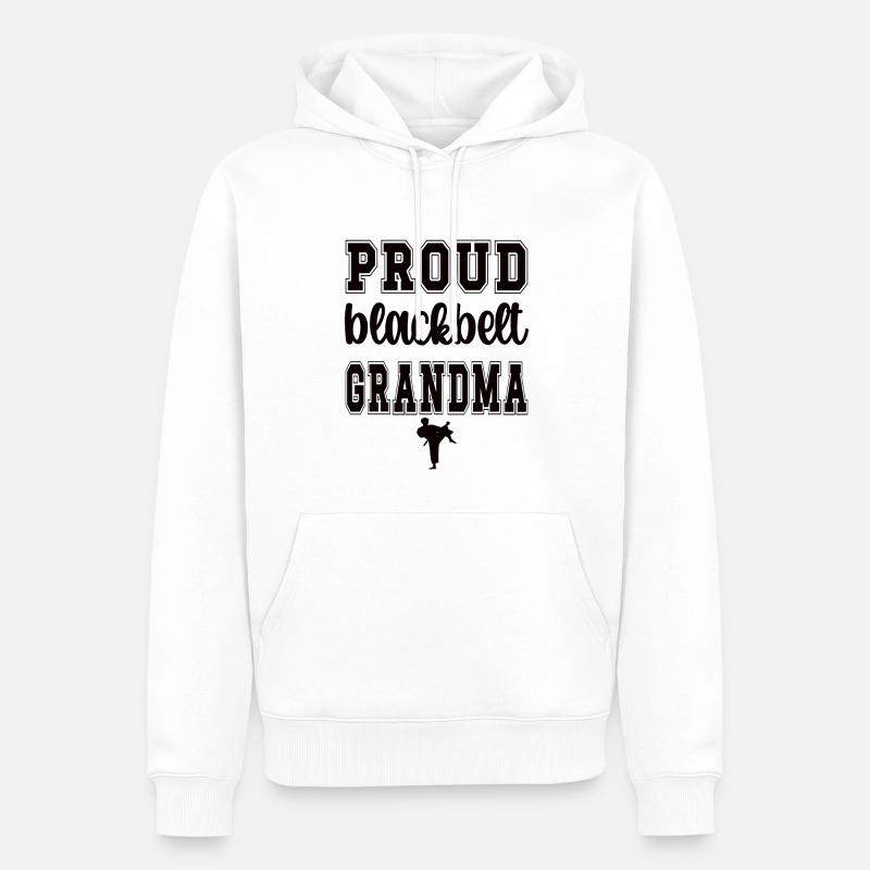 Schwarzer Gürtel Karate-Oma Karate Großmutter - Männer Premium Bio Hoodie - Weiß