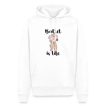 Cadeau de danseuse de ballet ballerine danseuse de ballet - Sweat à capuche Premium bio Homme - blanc - Devant - Nico (187cm)