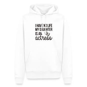 Théâtre Maman d’une Mère Actrice de Théâtre - Sweat à capuche Premium bio Homme - blanc - Devant - Nico (187cm)
