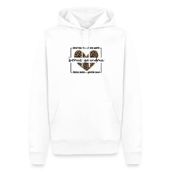 Fier Bonus Grandma Meilleur Cadeau Belle Belle-Mère - Sweat à capuche Premium bio Homme - blanc - Devant - Nico (187cm)