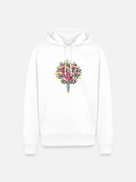 Bonus-Schwester Beste Stiefschwester Geschenk - Männer Premium Bio Hoodie - Weiß