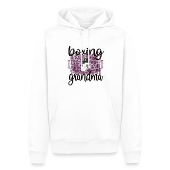 Boxoma Coffret Cadeau Grand-mère Fière Boxer Grand-mère - Sweat à capuche Premium bio Homme - blanc - Devant - Nico (187cm)