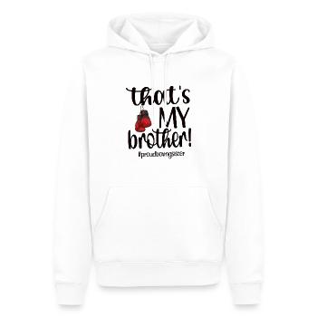 Boxe Sœur Fière Boxe Sœur Boxer Cadeau - Sweat à capuche Premium bio Homme - blanc - Devant - Nico (187cm)