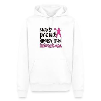 Taekwondo Maman Taekwondo Mère Taekwondo Fighter - Sweat à capuche Premium bio Homme - blanc - Devant - Nico (187cm)