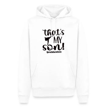 Taekwondo Maman Taekwondo Mère Taekwondo Fighter - Sweat à capuche Premium bio Homme - blanc - Devant - Nico (187cm)