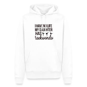 Taekwondo-Mama Stolze Taekwondo Mutter Geschenk - Männer Premium Bio Hoodie - Weiß - Vorne - Nico (187cm)
