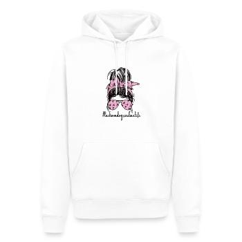 Taekwondo Grand-mère Fière Taekwondo Grand-mère Cadeau - Sweat à capuche Premium bio Homme - blanc - Devant - Nico (187cm)