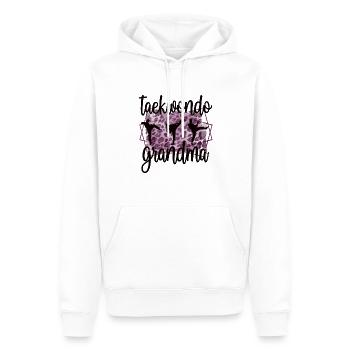 Taekwondo Grand-mère Fière Taekwondo Grand-mère Cadeau - Sweat à capuche Premium bio Homme - blanc - Devant - Nico (187cm)