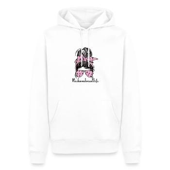 Taekwondo Tante Fière Taekwondo Tante Cadeau - Sweat à capuche Premium bio Homme - blanc - Devant - Nico (187cm)