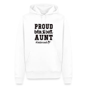 Taekwondo Tante Taekwondo Ceinture Noire Tante - Sweat à capuche Premium bio Homme - blanc - Devant - Nico (187cm)