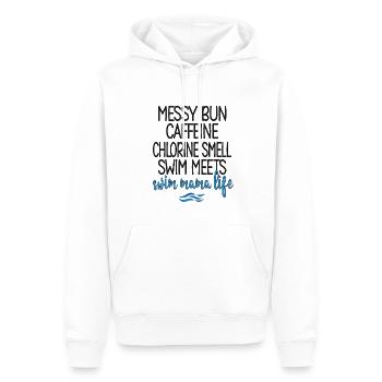 Schwimmmama Mama Eines Schwimmers Schwimm-Mutter - Männer Premium Bio Hoodie - Weiß - Vorne - Nico (187cm)