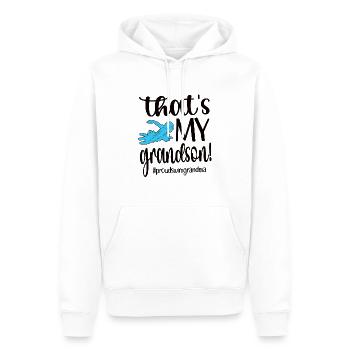 Fière natation Grand-mère Grand-mère Nageuse Grand-mère natation Grand-mère - Sweat à capuche Premium bio Homme - blanc - Devant - Nico (187cm)