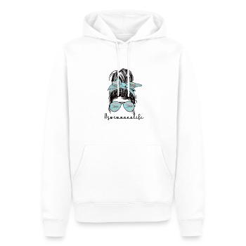 Proud Swimming Nana Swimmer Nana Regalo della nonna - Felpa con cappuccio ecologica premium da uomo - bianco - Fronte - Nico (187cm)