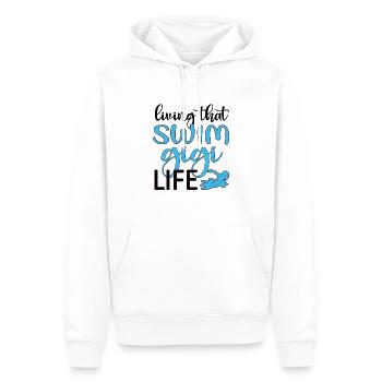 Stolze Schwimm-Gigi Schwimmer Gigi Oma Geschenk - Männer Premium Bio Hoodie - Weiß - Vorne - Nico (187cm)