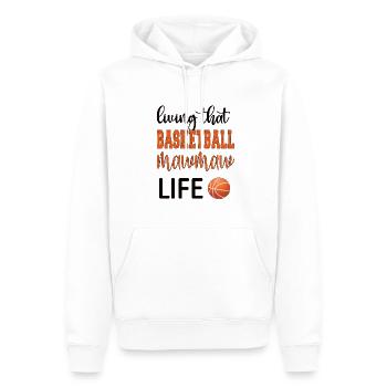 Mawmaw Grand-mère du basket-ball Basketteur Mawmaw - Sweat à capuche Premium bio Homme - blanc - Devant - Nico (187cm)