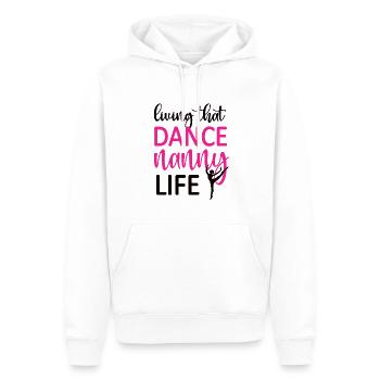 Fière danse nounou grand-mère par danseuse dansant nounou - Sweat à capuche Premium bio Homme - blanc - Devant - Nico (187cm)