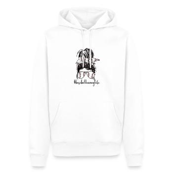 Nounou Grand-mère de baseball Joueur de baseball Nounou de baseball - Sweat à capuche Premium bio Homme - blanc - Devant - Nico (187cm)