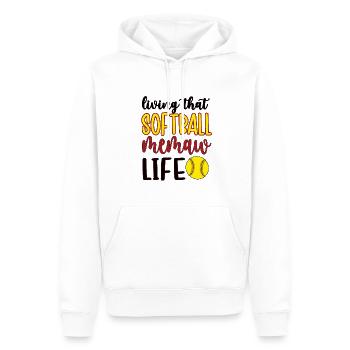 Memaw Grandma By Softball Player Softball Memaw - Men’s Premium Organic Hoodie - white - Front - Nico (187cm)