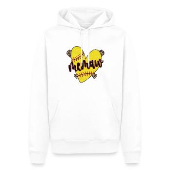 Memaw Grandma Of a Softball Player Softball Memaw - Men’s Premium Organic Hoodie - white - Front - Nico (187cm)