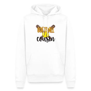 Softball-Cousin Stolzer Softballspieler-Cousin - Männer Premium Bio Hoodie - Weiß - Vorne - Nico (187cm)