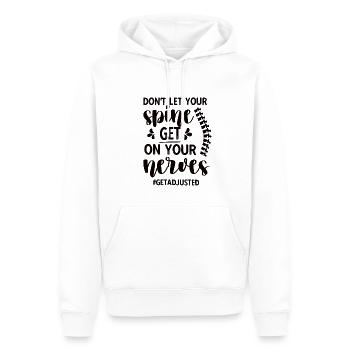 Chiropraticien Chiropratique Chiropraticien - Sweat à capuche Premium bio Homme - blanc - Devant - Nico (187cm)