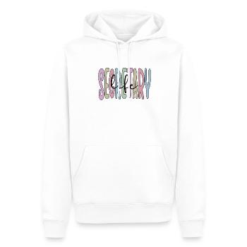 Fier secrétaire Appréciation Employé de bureau - Sweat à capuche Premium bio Homme - blanc - Devant - Nico (187cm)