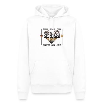 Secrétaire Appréciation Employé de bureau Cadeau - Sweat à capuche Premium bio Homme - blanc - Devant - Nico (187cm)