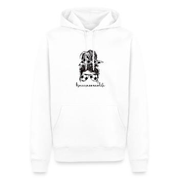 Mawmaw Grand-mère de joueur de football Mawmaw - Sweat à capuche Premium bio Homme - blanc - Devant - Nico (187cm)