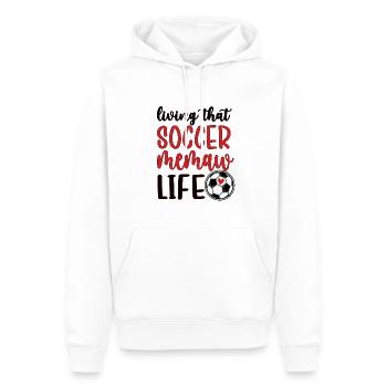 Fier Memaw grand-mère du joueur de football Soccer Memaw - Sweat à capuche Premium bio Homme - blanc - Devant - Nico (187cm)
