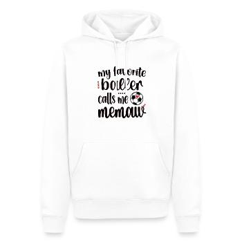 Fier Memaw grand-mère du joueur de football Soccer Memaw - Sweat à capuche Premium bio Homme - blanc - Devant - Nico (187cm)