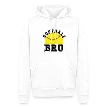 Fier frère de softball d’un frère joueur de softball - Sweat à capuche Premium bio Homme - blanc - Devant - Nico (187cm)