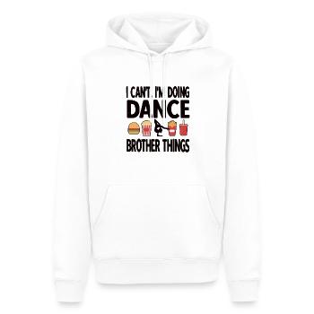 Tanz Bruder Einer Tänzerin Bruder Von Tänzer - Männer Premium Bio Hoodie - Weiß - Vorne - Nico (187cm)